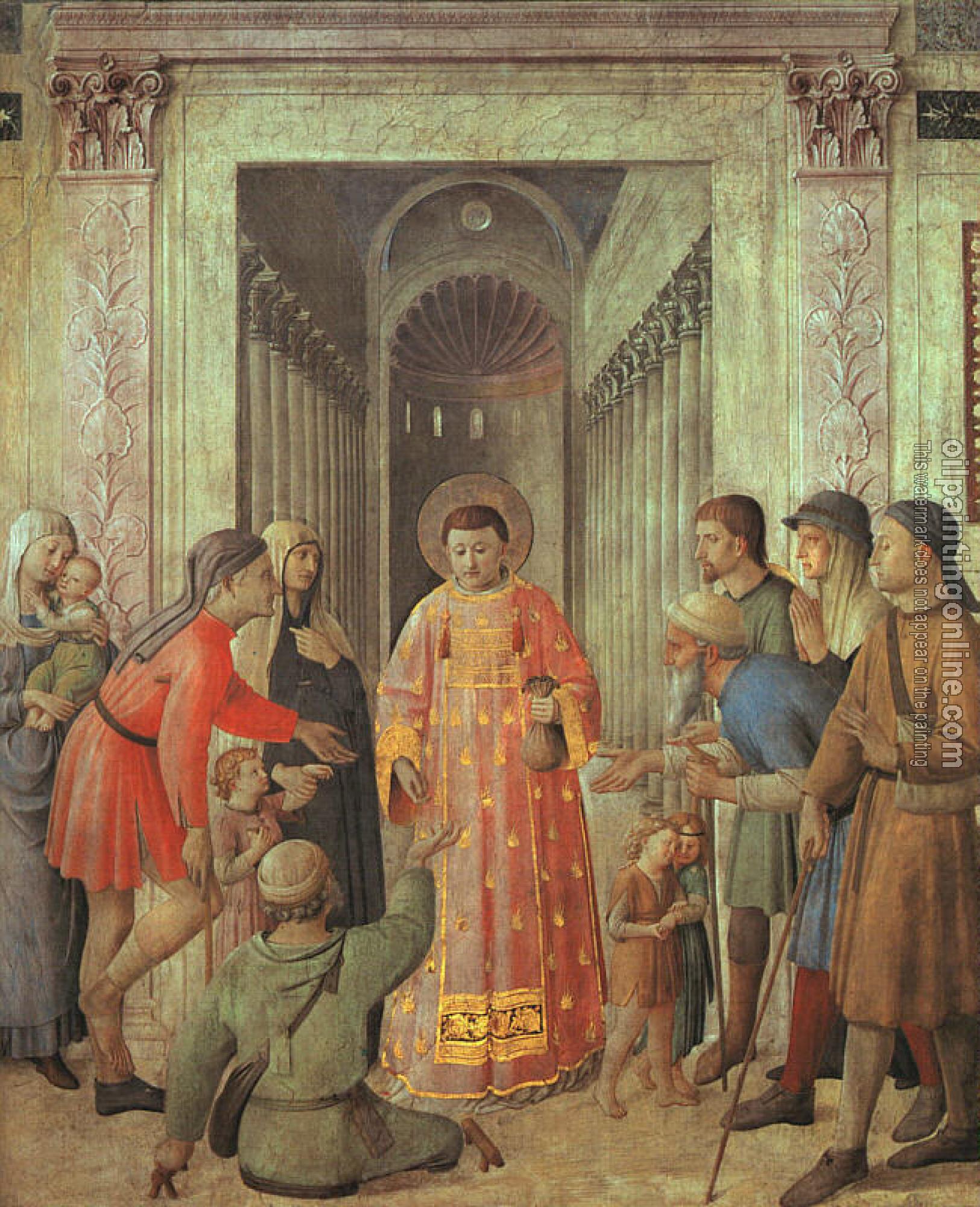 Angelico, Fra - Saint Lawrence Distributing Alms